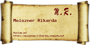 Meiszner Rikarda névjegykártya